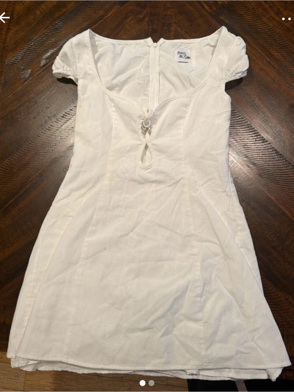 Princess Polly White Short Tie-Front Mini Dress